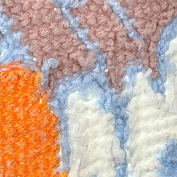 ▪️VTG▪️Folk Art OOAK Handmade Crochet Butterfly Throw Twin Bed Festival Blanket - Picture 8 of 8